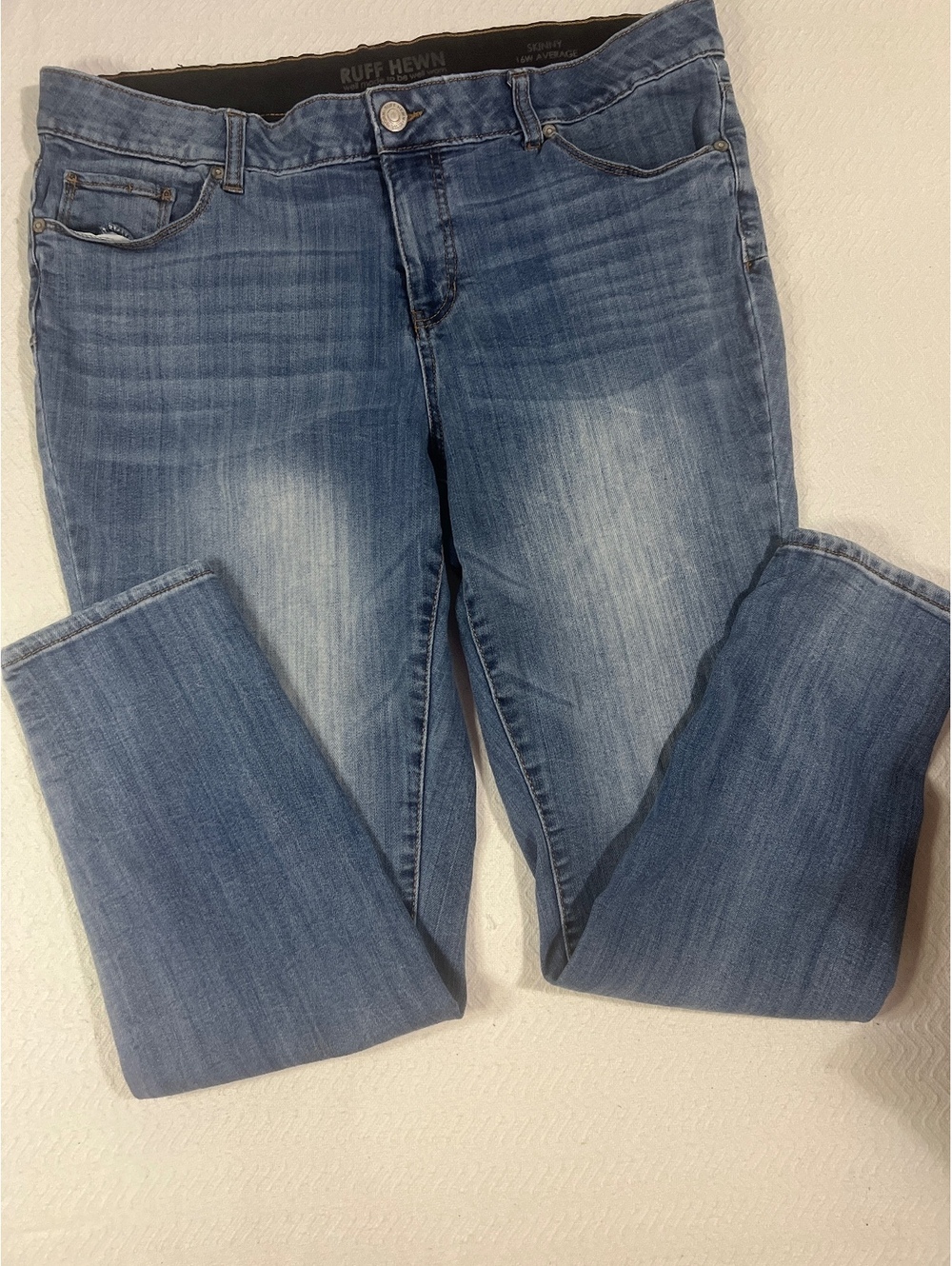 Ruff Hewn Skinny Jeans Size 16W Average in Light Blue